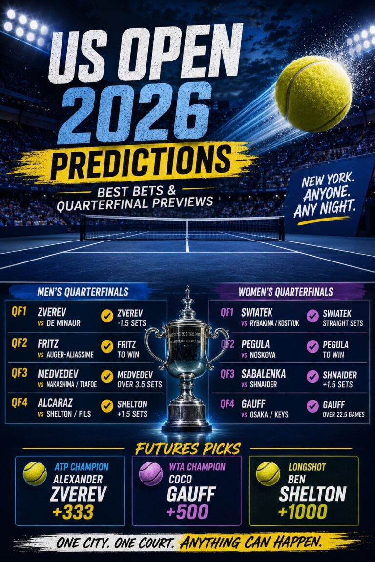 US Open 2026 Predictions: Best Bets and Quarterfinal Match Previews
